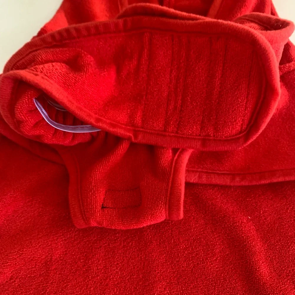Frisco Red Colorful Macaw Terrycloth Bathrobe For Dog or Cat Medium NWT